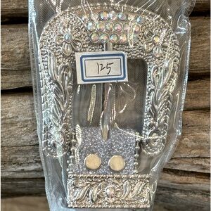 NWT BB Simon silver bling AB crystal western belt